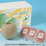 北海道赤肉メロンと選べるセット　配達日指定不可　【2630-0054】【2630-0055】【2630-0056】【2630-0057】